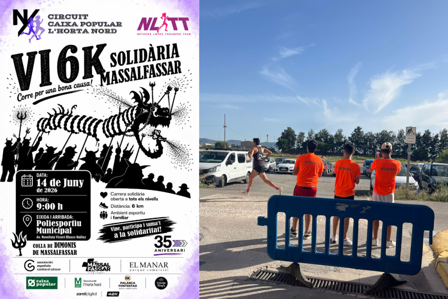 Jóvenes de la residencia 'Campanar' participan como voluntarios en la VI Carrera 6k de Massalfassar