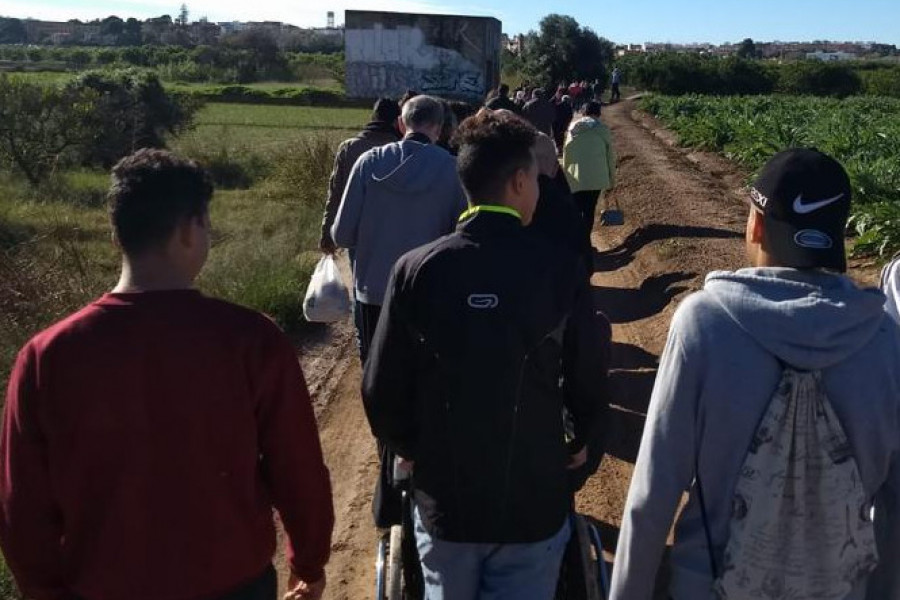 Los jóvenes atendidos en el centro ‘Serra’ de Valencia participan en la III Marxa Inclusiva de Rocafort. Fundación Diagrama. Comunidad Valenciana 2018.