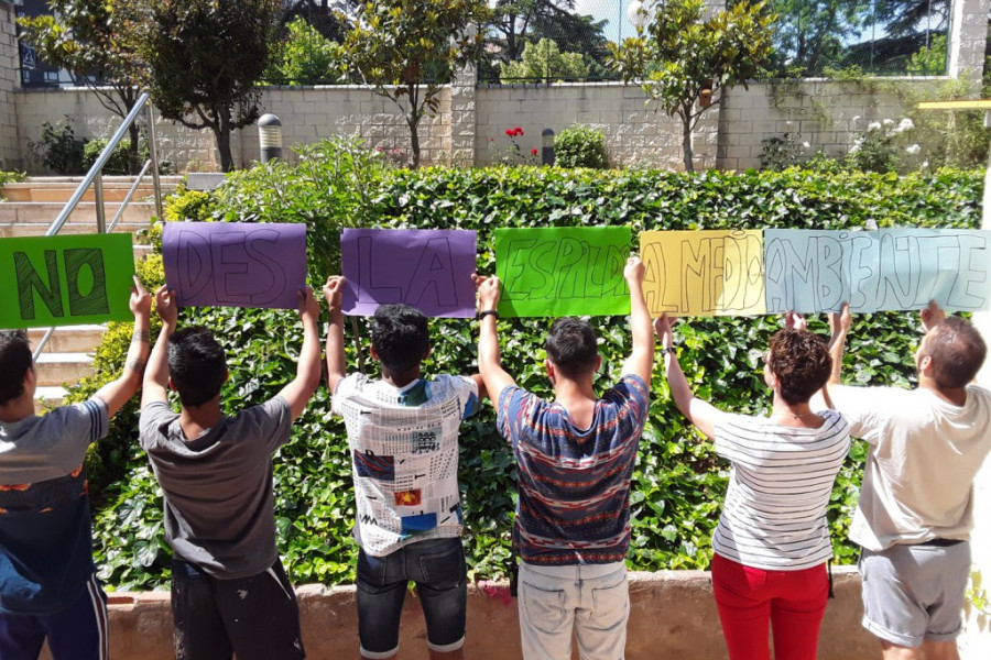 Los jóvenes del centro ‘Virgen de Valvanera’ de Logroño participan en varias actividades con motivo del Día Mundial del Medio Ambiente. Fundación Diagrama. La Rioja 2019.