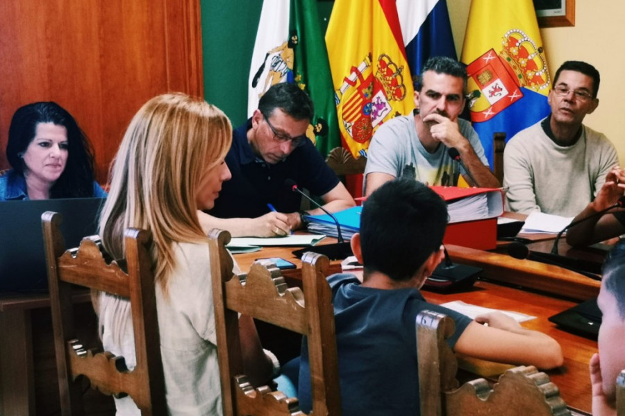 Los jóvenes del centro ‘Valsequillo’ de Las Palmas de Gran Canaria asisten a un pleno del Ayuntamiento de la localidad. Fundación Diagrama 2019.