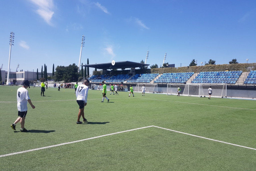 Jóvenes de varios centros de Fundación Diagrama participan en una jornada de convivencia organizada por la Fundación Real Madrid. 2019