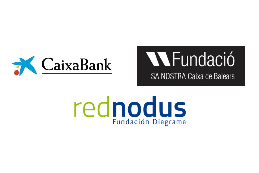Logotipos CaixaBank, Fundació SA NOSTRA y Red Nodus