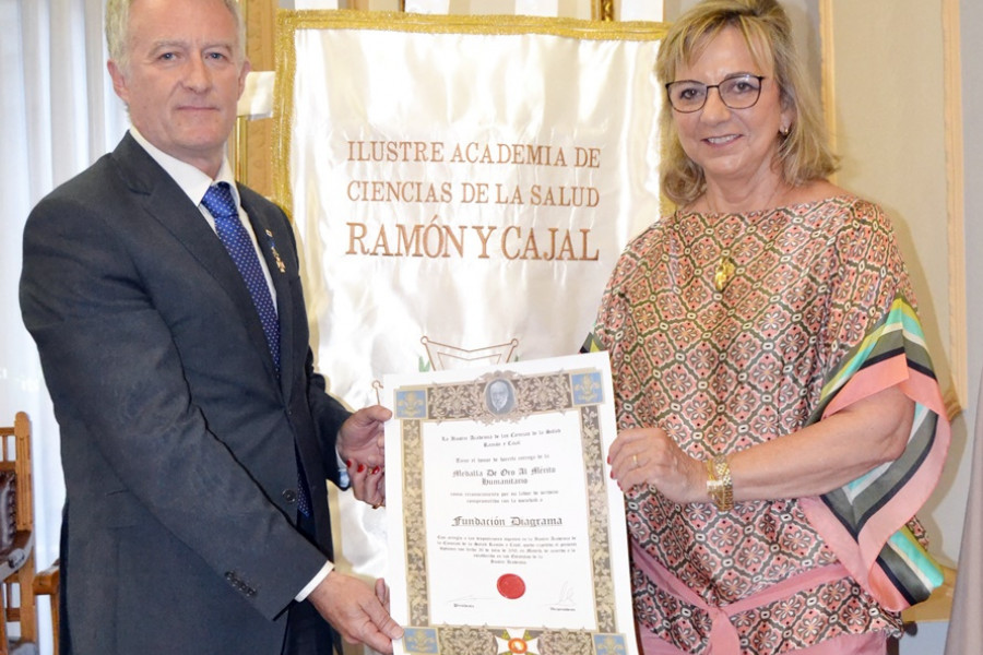 Fundación Diagrama recibe la Medalla al Mérito Humanitario otorgada por la Academia de Ciencias de la Salud Ramón y Cajal. Fundación Diagrama 2018.