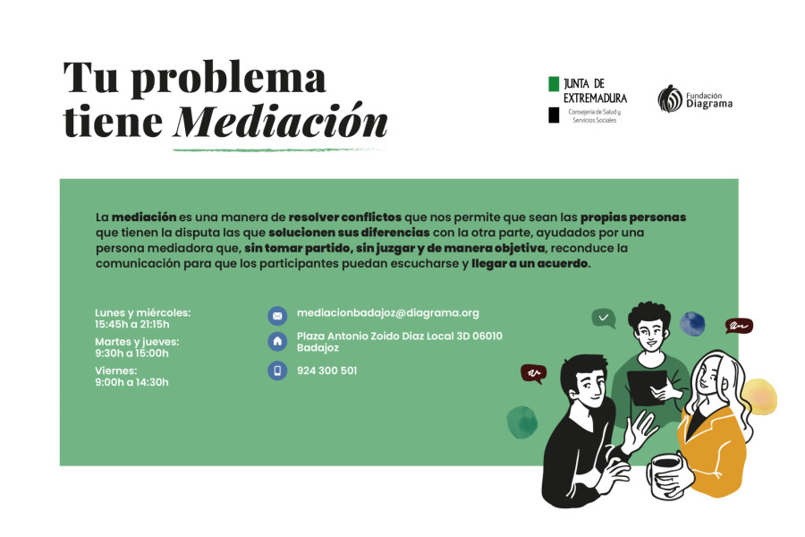 El Servicio de Mediación Familiar de Badajoz asiste en 2025 a más de un centenar de personas usuarias