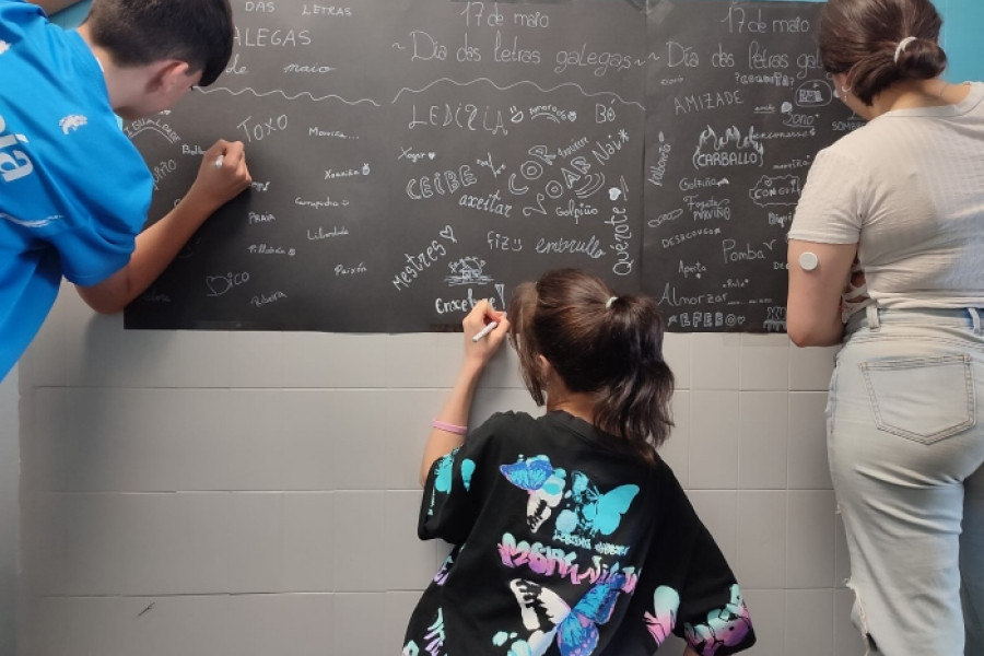 Menores de los centros ‘Montealegre’ y ‘Montefiz’ de Ourense realizan numerosas actividades con motivo del Día de las Letras Gallegas. Fundación Diagrama. Galicia 2022