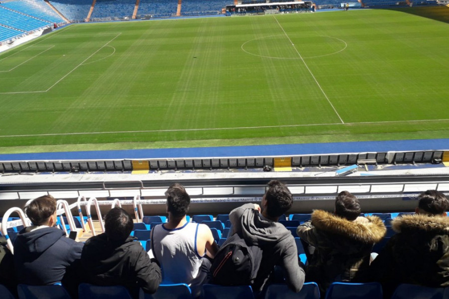 Los menores del centro ‘Pi Gros’ de Castellón visitan el Santiago Bernabéu y asisten a un partido de la Liga ABC a través de la Fundación Real Madrid. Fundación Diagrama. Comunidad Valenciana 2018. 