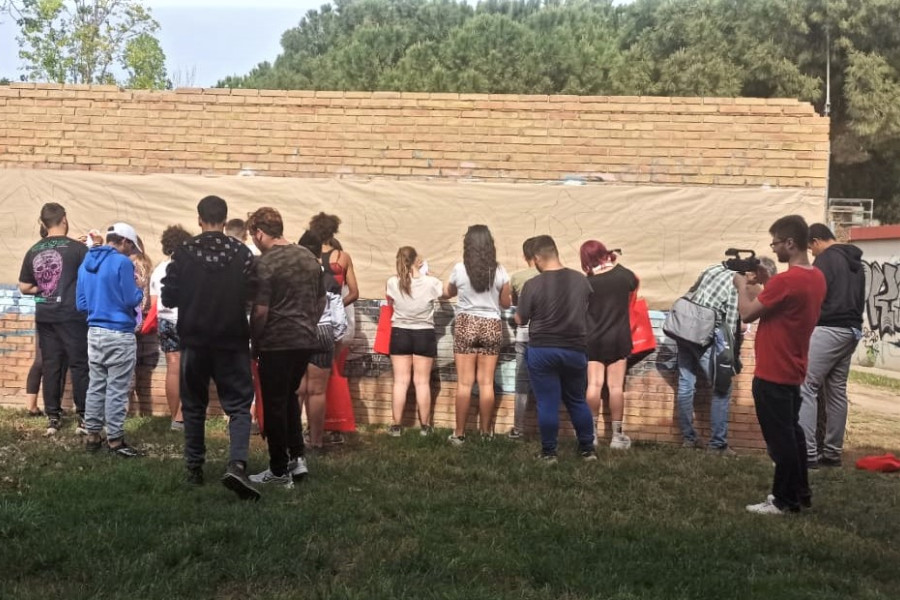 El grupo de jóvenes, durante una de las actividades de la iniciativa