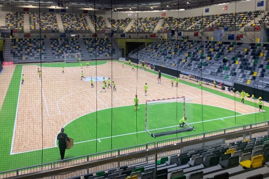 Un momento de entrenamiento del Jaén Paraíso Interior