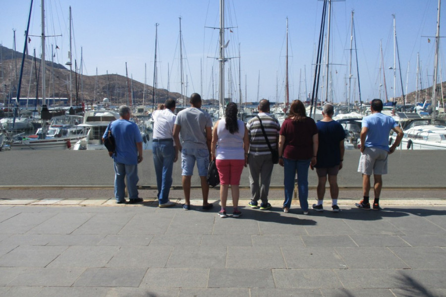 Las personas atendidas en distintos centros sociosanitarios de Fundación Diagrama en Murcia participan en una convivencia en Mazarrón. Fundación Diagrama. Murcia 2019.