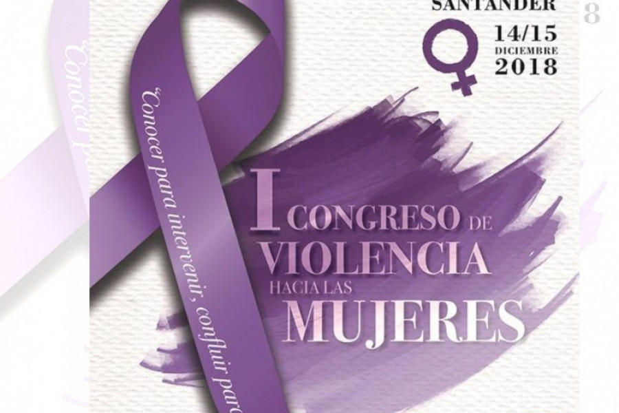 Una profesional de Fundación Diagrama en Cantabria participa en el I Congreso de Violencia hacia las Mujeres celebrado en Santander. Fundación Diagrama. Cantabria 2018.