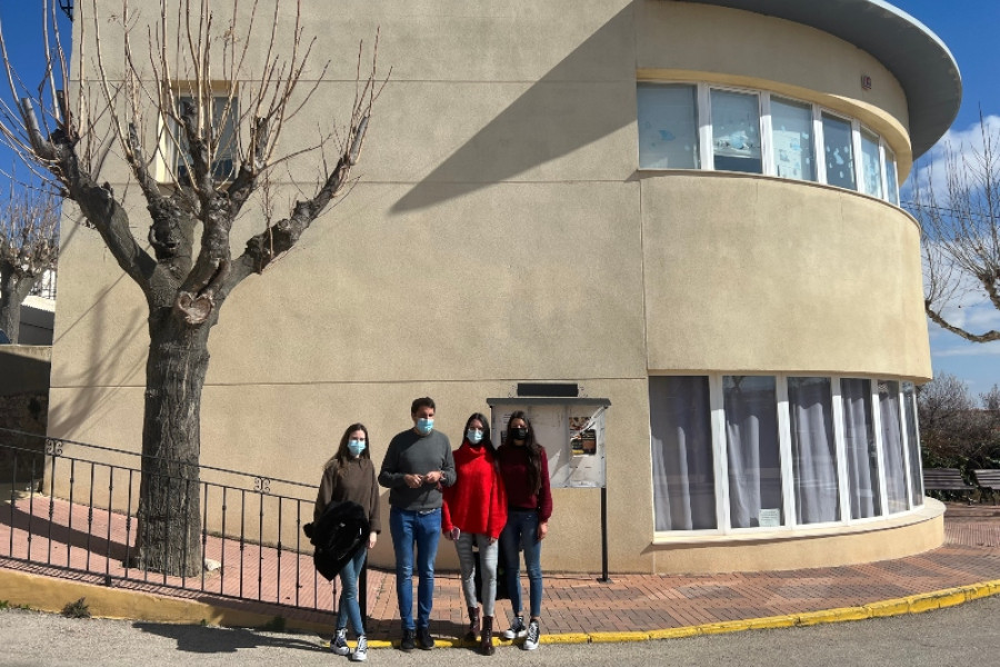 Profesionales del Programa SEPAP Mejora-T de Pozohondo participan en una reunión con el alcalde del municipio albaceteño de San Pedro. Fundación Diagrama. Castilla-La Mancha 2022.