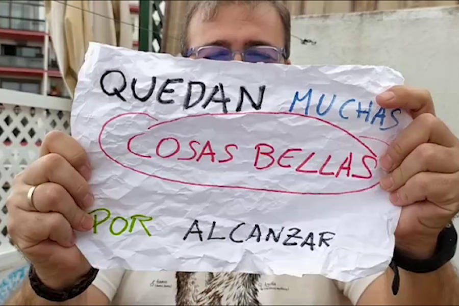 Los profesionales del Servicio Integral de Medio Abierto de Jaén realizan un vídeo de ánimo para los jóvenes atendidos en el recurso. Fundación Diagrama. Andalucía 2020. 