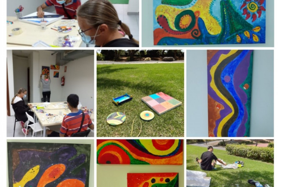 El programa Punto de Partida de Las Palmas impulsa actividades relacionadas con el arte y la creatividad entre las personas atendidas y sus familiares