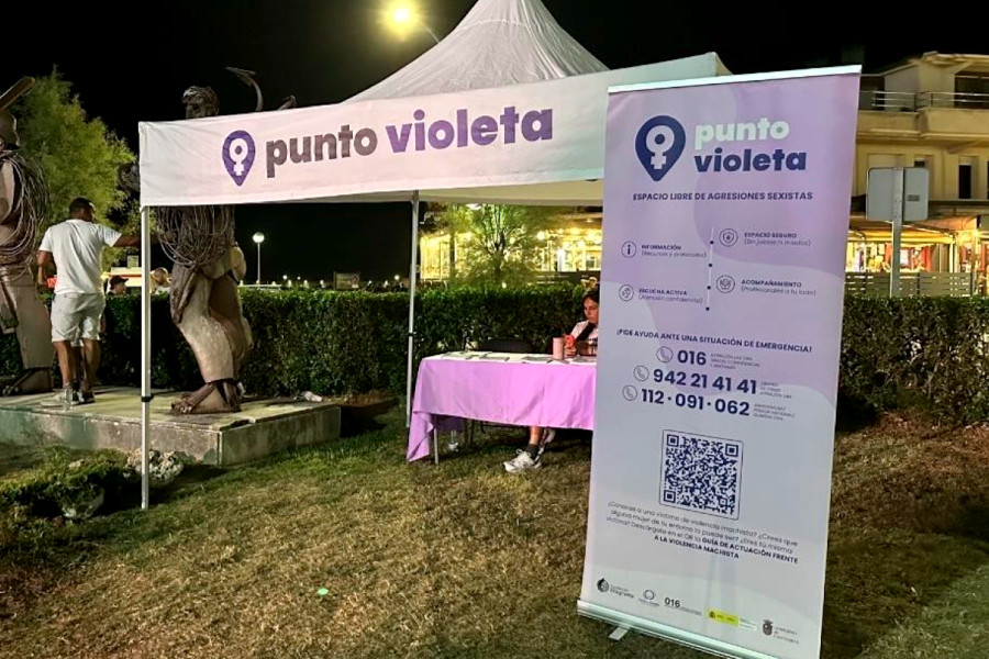 El Punto Violeta gestionado por Fundación Diagrama en la Comunidad de Cantabria se instala en Laredo durante el eclipse solar del 12 de agosto