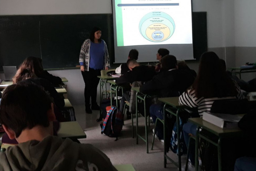 Profesionales de Fundación Diagrama en Cantabria desarrollan el taller de promoción de la igualdad ‘Te Quiero Libre’. Fundación Diagrama. Cantabria 2018.