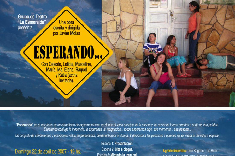 El grupo de teatro “La Esmeralda” representó, en el Centro Educativo Virgen de Fátima de la ciudad de Asunción, la obra titulada “Esperando…”