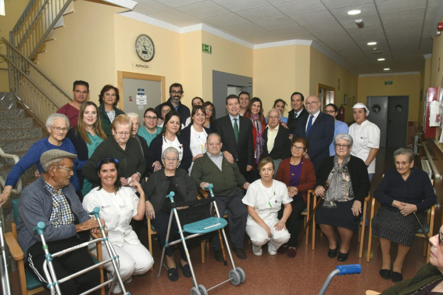 El presidente de Castilla-La Mancha visita la residencia ‘Nuestra Señora de Cortes’ de Alcaraz (Albacete). Fundación Diagrama. Castilla-La Mancha 2018. 