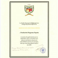 Diploma de Servicios Distinguidos de la Alcaldía Municipal de Mejicanos (El Salvador)