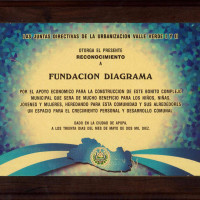 Placa de las Juntas Directivas de la Urbanización Valle Verde de Apopa (El Salvador)